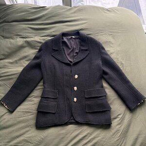 VINTAGE VALENTINO BOUTIQUE TURTLE BUTTON BLAZER